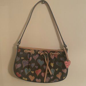 Dooney & Bourke Black Heart Print Purse, Never Used